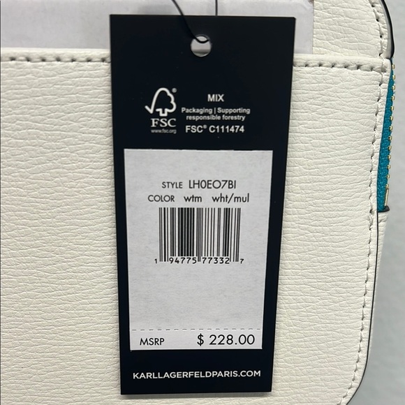 Karl Lagerfeld | White Multicolor Studded Camera Crossbody Bag ✨ - Picture 4 of 17